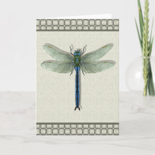 Cartes Pour Fêtes Annuelles Élégante libellule bleue