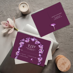 Cartes Pour Fêtes Annuelles Élégante Lilac FinnArch Florales Violet Pas de men