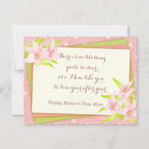 Cartes Pour Fêtes Annuelles Élégante Lillies Fête des Mères Florales