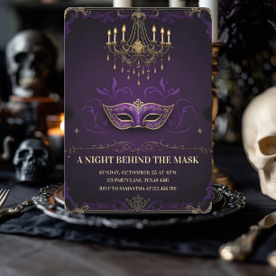 Cartes Pour Fêtes Annuelles Élégante mascarade fête d'Halloween