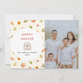Cartes Pour Fêtes Annuelles Élégante Moderne Florale Joyeuses Pâques Photo de