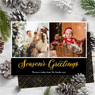 Cartes Pour Fêtes Annuelles Elégante Parties scintillant or Bonnes Fêtes Noël