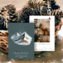 Élégante photo de la montagne d'hiver de Noël