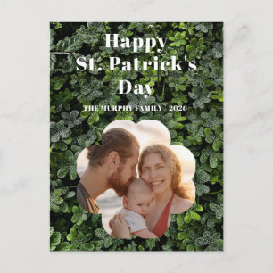 Cartes Pour Fêtes Annuelles Élégante Photo de Trèfle Chanceux St. Patrick