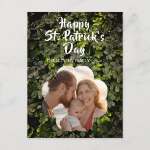 Cartes Pour Fêtes Annuelles Élégante Photo de Trèfle Chanceux St. Patrick