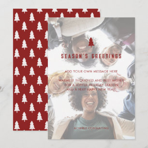Cartes Pour Fêtes Annuelles Élégante photo d'entreprise Noël