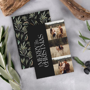 Cartes Pour Fêtes Annuelles Élégante photo moderne minimale multi botanique ph