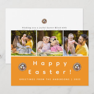 Cartes Pour Fêtes Annuelles Élégante Photo Moderne Minimaliste Joyeuses Pâques