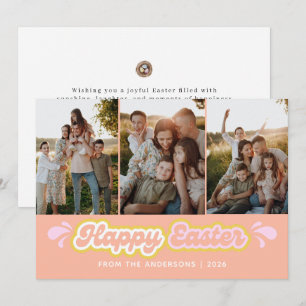Cartes Pour Fêtes Annuelles Élégante Photo Moderne Minimaliste Joyeuses Pâques
