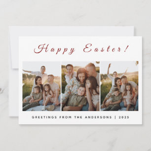 Cartes Pour Fêtes Annuelles Élégante Photo Moderne Minimaliste Joyeuses Pâques