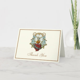 Cartes Pour Fêtes Annuelles Élégante Vierge Marie Religieuse Catholique Floral