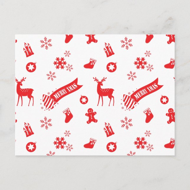 Cartes Pour Fêtes Annuelles Éléments de Noël (Devant)