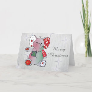 Cartes Pour Fêtes Annuelles Éléphant de Noël