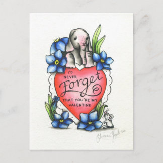 Cartes Pour Fêtes Annuelles Éléphant Valentine