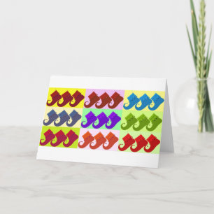 Cartes Pour Fêtes Annuelles Elf Shoe Pop Art