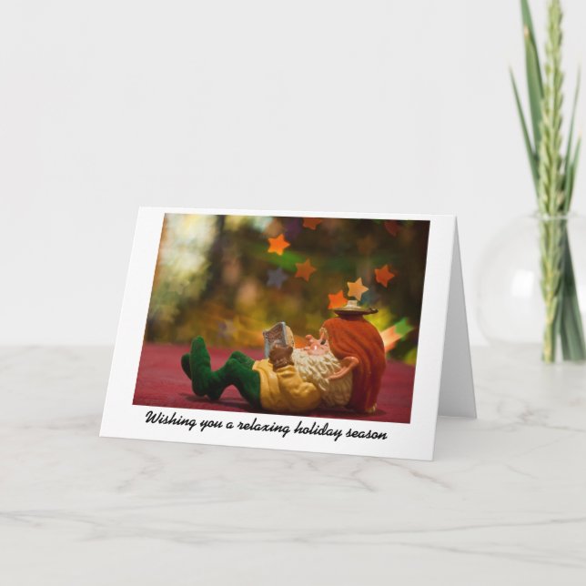 Cartes Pour Fêtes Annuelles Elfe de Noël (Devant)