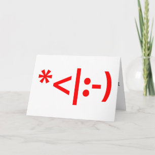 Cartes Pour Fêtes Annuelles Elfe de Noël Emoticon Xmas ASCII Texte Art