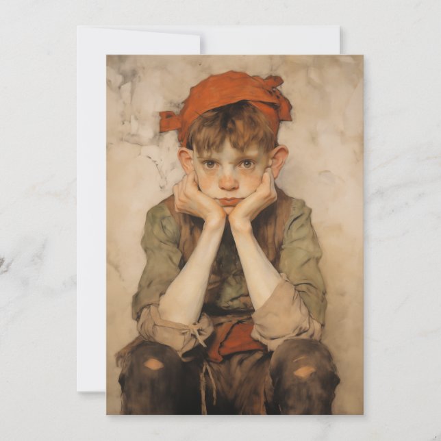 Cartes Pour Fêtes Annuelles Elfe de Noël expressionniste 2 (Devant)