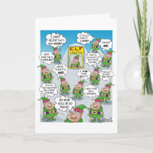 Cartes Pour Fêtes Annuelles Elfe du mois