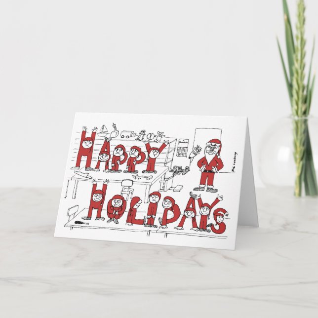 Cartes Pour Fêtes Annuelles Elfes (Devant)