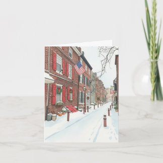 Cartes Pour Fêtes Annuelles Elfreth's Alley in Philly Christmas Card 