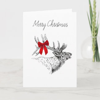 Cartes Pour Fêtes Annuelles Elk Bow Christmas