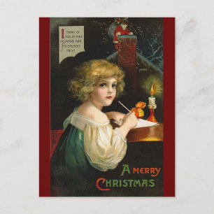 Cartes Pour Fêtes Annuelles Ellen H. Clapsaddle - Écrire une fille de Noël