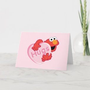 Cartes Pour Fêtes Annuelles Elmo "Hugs" Valentine Heart Candy