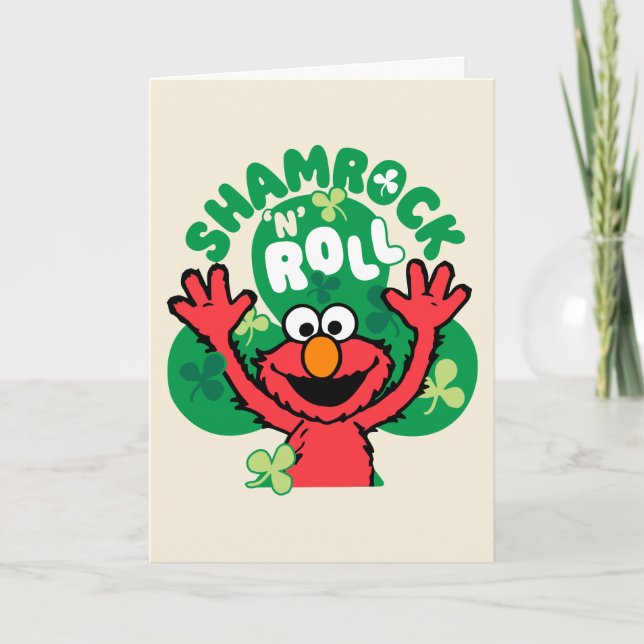 Cartes Pour Fêtes Annuelles Elmo | Rouleau "N" shamrock (Devant)