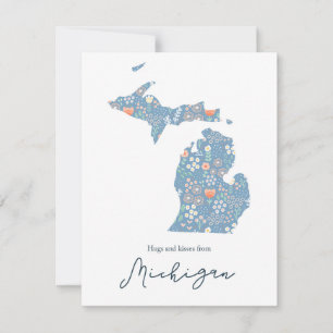Cartes Pour Fêtes Annuelles Embrasages et baisers du Michigan