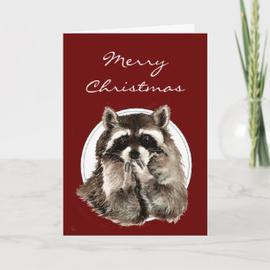 Cartes Pour Fêtes Annuelles Embrasages et baisers voeux de Noël avec mignon Ra