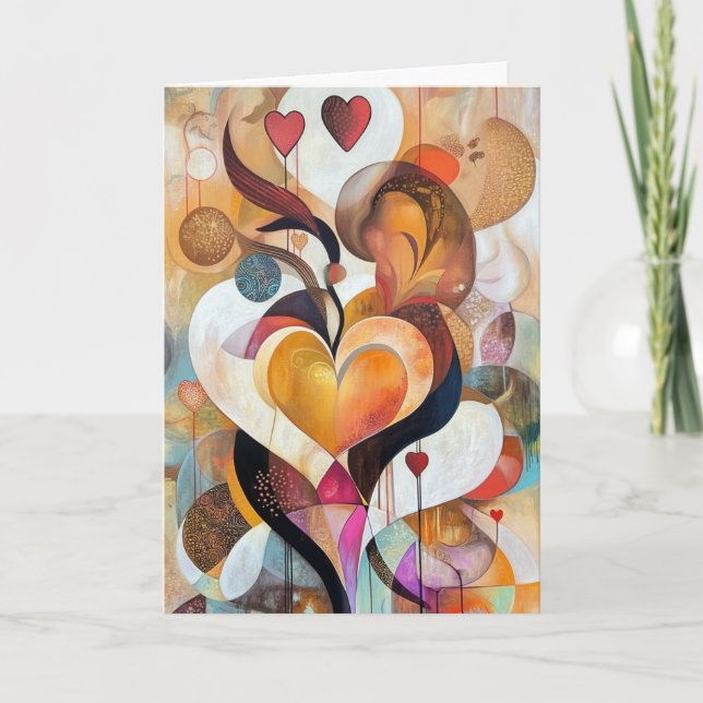 Cartes Pour Fêtes Annuelles Embrasse éternelle de l'amour (Devant)