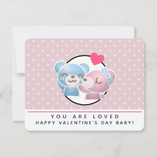 Cartes Pour Fêtes Annuelles Embrasser les ours avec les Coeurs d'Amour