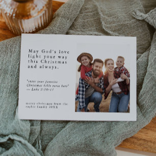 Cartes Pour Fêtes Annuelles EMELIA Black Photo Facile Simple Noël Religieux