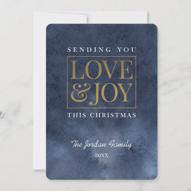 Cartes Pour Fêtes Annuelles Émeraude d'amour et de joie Sapphire (Devant)