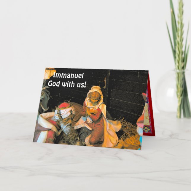 Cartes Pour Fêtes Annuelles Emmanuel, Dieu avec nous (Devant)