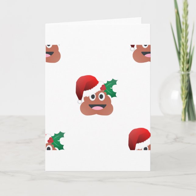 Cartes Pour Fêtes Annuelles emoji de dunette du père noël (Devant)