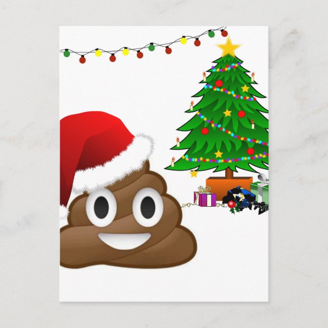Cartes Pour Fêtes Annuelles emoji de noël (Devant)
