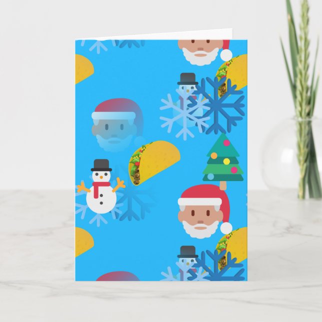 Cartes Pour Fêtes Annuelles emoji de taco de Noël (Devant)