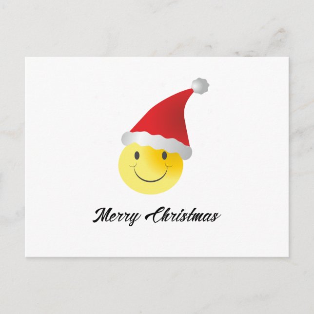 Cartes Pour Fêtes Annuelles Emoji Père Noël Noël drôle (Devant)