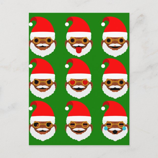 Cartes Pour Fêtes Annuelles émoticônes de père Noël (Devant)