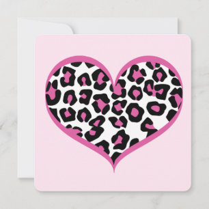 Cartes Pour Fêtes Annuelles Empreinte de léopard du coeur sauvage