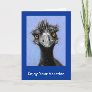 CARTES POUR FÊTES ANNUELLES EMU FRAZZLED ENJOY YOUR VACATION