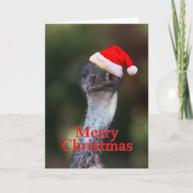 Cartes Pour Fêtes Annuelles Emu Joyeux Noël (Devant)