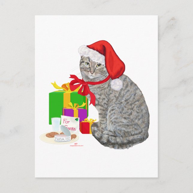 Cartes Pour Fêtes Annuelles En attente de Père Noël (Devant)