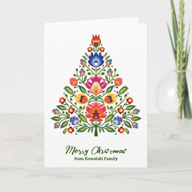 Cartes Pour Fêtes Annuelles Enchantement folklorique : Un Noël inspiré de Lowi (Devant)
