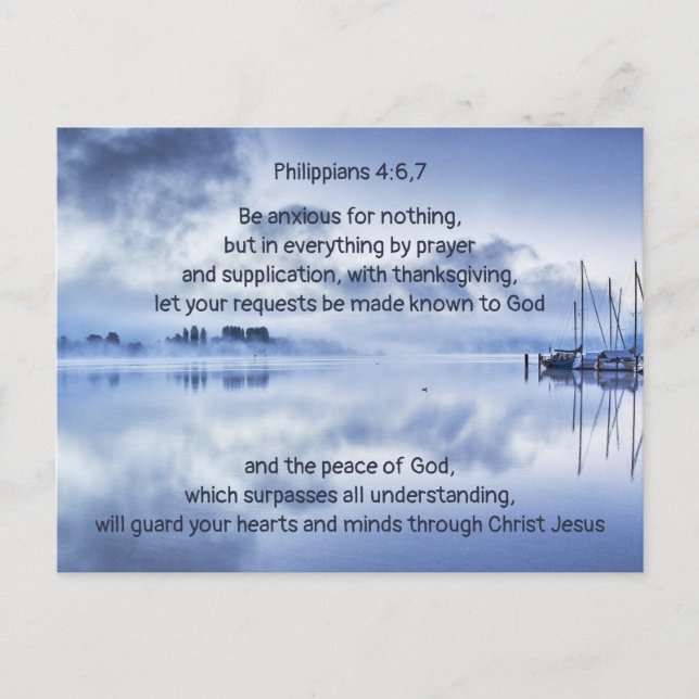 Cartes Pour Fêtes Annuelles Encourager Quelqu'Un Écriture Biblique Phillippien (Devant)