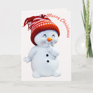 Cartes Pour Fêtes Annuelles Enfant de Snowman