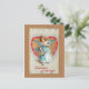 Cartes Pour Fêtes Annuelles Enfant vintage avec coeur Saint Valentin (Debout devant)