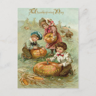 Cartes Pour Fêtes Annuelles Enfants Citrouille Carn Haystack
